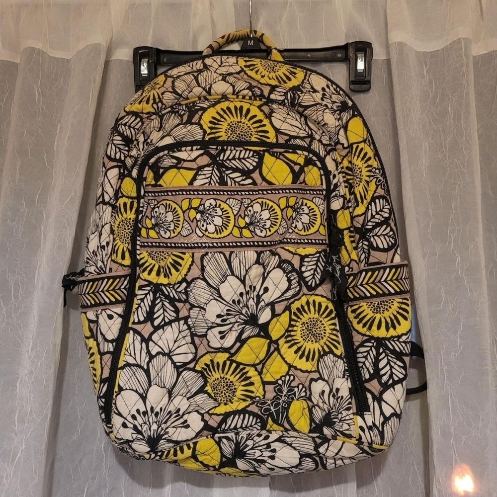 Vera Bradley Yellow and Black Floral Backpack 🐝🐝